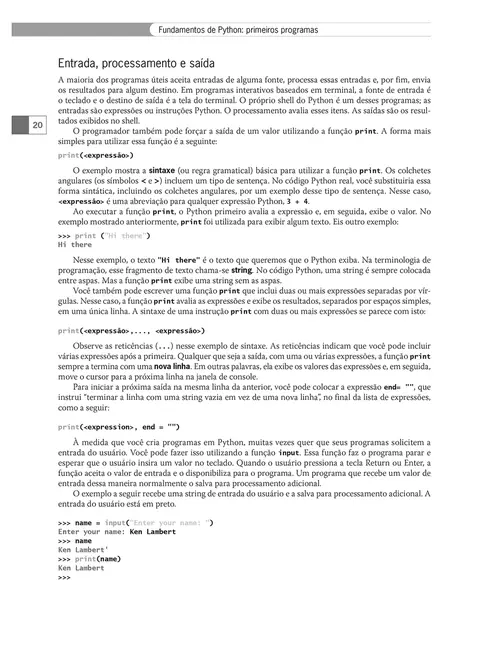 FUNDAMENTOS DE PYTHON PRIMEIROS PROGRAMAS