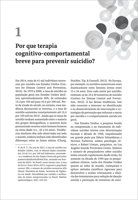 Terapia Cognitivo-comportamental Breve Para Prevenção do Suicídio