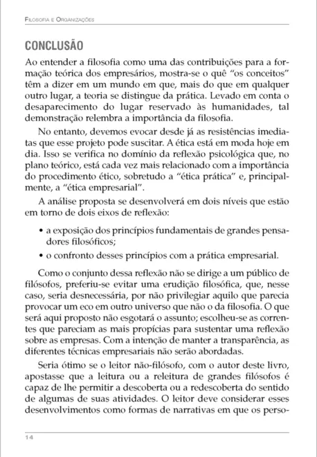 Filosofia e Organizações