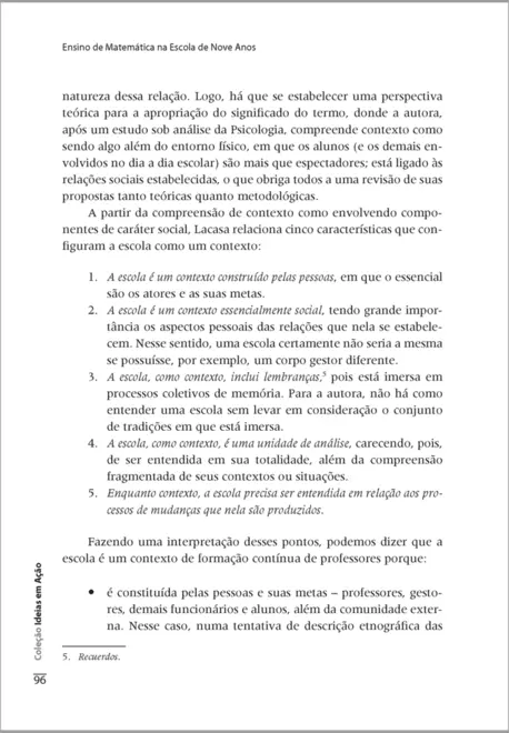 Ensino De Matemática na Escola de nove anos