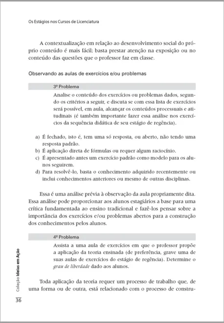 Os Estágios nos Cursos de Licenciatura