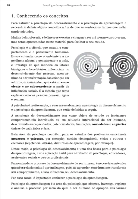 Psicologia da Aprendizagem e da Avalição