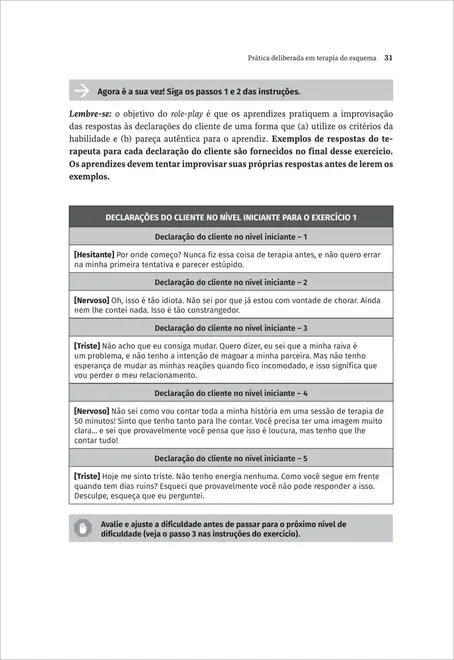 Prática Deliberada em Terapia do Esquema