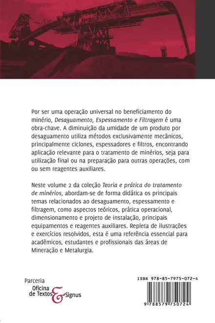 Desaguamento, espessamento e filtragem