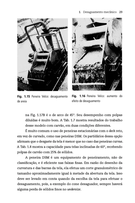 Desaguamento, espessamento e filtragem