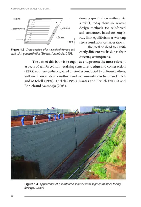 Reinforced soil wall and slopes