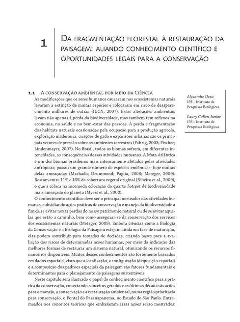 Conservação da biodiversidade com SIG