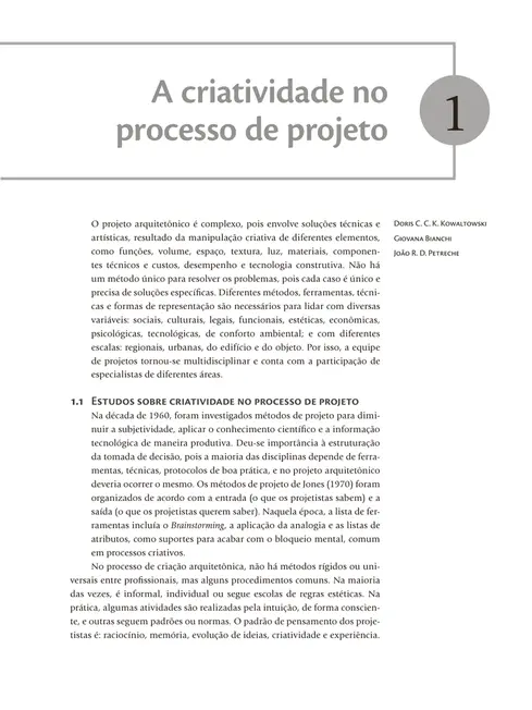 O processo de projeto em arquitetura