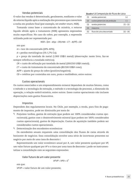 Avaliação de empreendimentos e recursos minerais