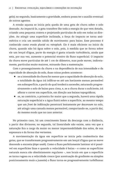 Encostas: evolução, equilíbrio e condições de ocupação