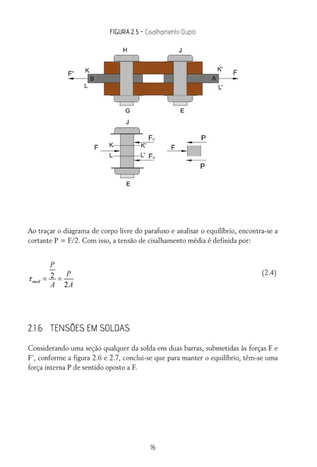 Tensão e deformação em elementos lineares: Lei de Hooke