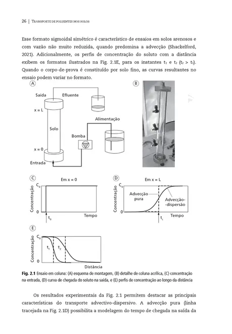 Transporte de poluentes nos solos: Com exercícios resolvidos