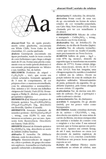 Dicionário de mineralogia e gemologia