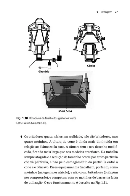 Britagem, peneiramento e moagem