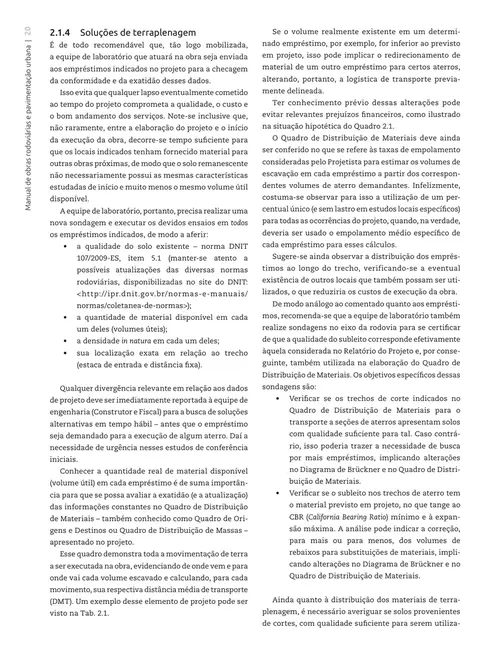 Manual de obras rodoviárias e pavimentação urbana