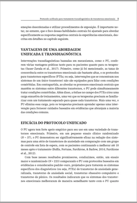 Protocolo Unificado para Tratamento Transdiagnóstico de Transtornos Emocionais