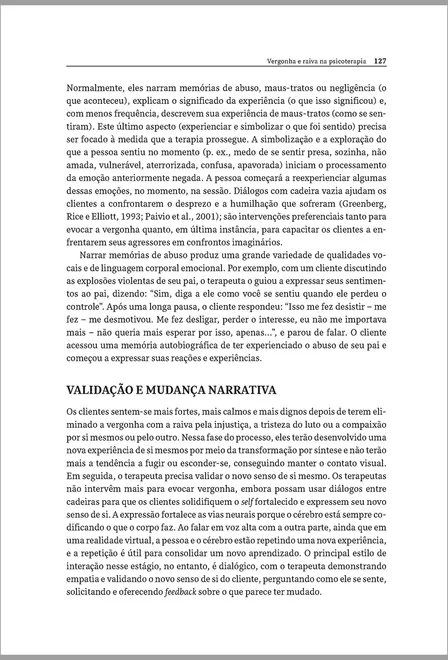 VERGONHA E RAIVA NA PSICOTERAPIA