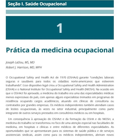 Medicina Ocupacional e Ambiental