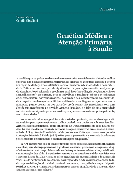 Manual de Genética Médica para Atenção Primária à Saúde