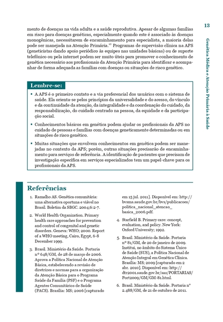 Manual de Genética Médica para Atenção Primária à Saúde