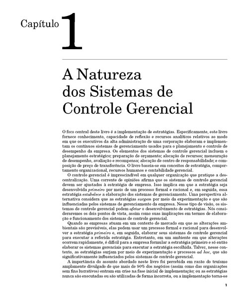 Sistemas de Controle Gerencial