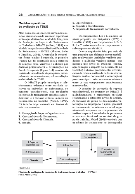 Medidas de Avaliação em Treinamento, Desenvolvimento e Educação