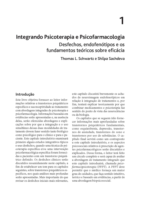 Integrando Psicoterapia e Psicofarmacologia