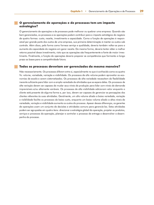 Gerenciamento de Operações e de Processos