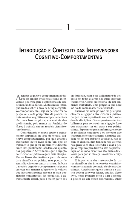 A Terapia Cognitivo-Comportamental Baseada em Evidências