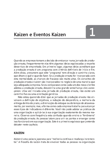 Kaizen e Implementação de Eventos Kaizen