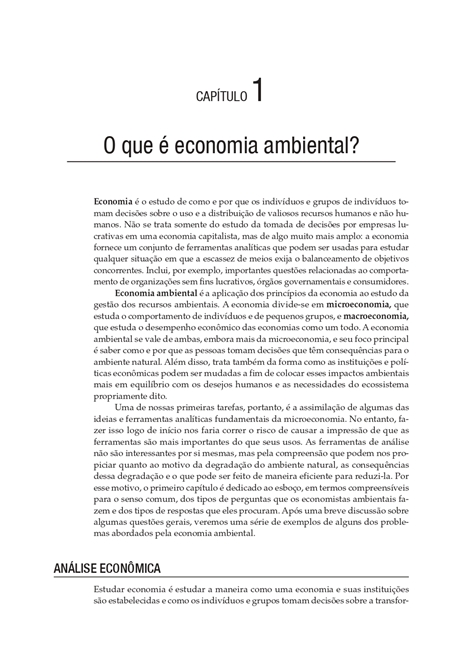 Introdução à Economia do Meio Ambiente