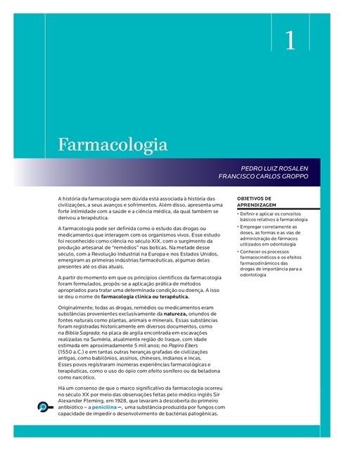 Farmacologia, Anestesiologia e Terapêutica em Odontologia