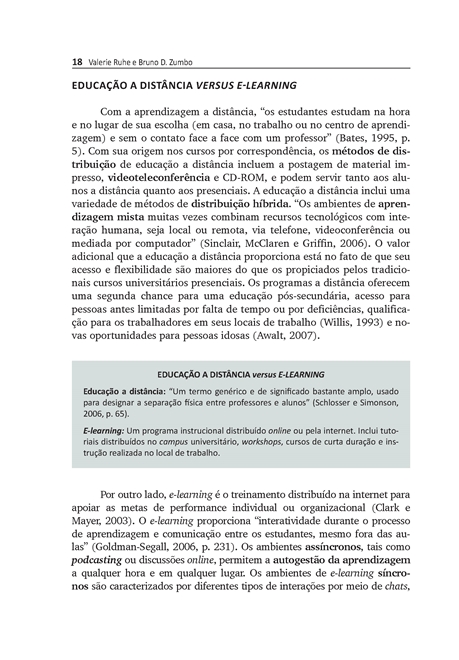 Avaliação de Educação a Distância e E-Learning