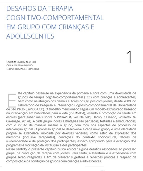 Terapia Cognitivo-Comportamental em Grupo para Crianças e Adolescentes