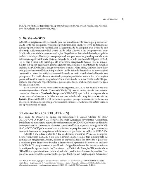 Entrevista Clínica Estruturada para os Transtornos do DSM-5