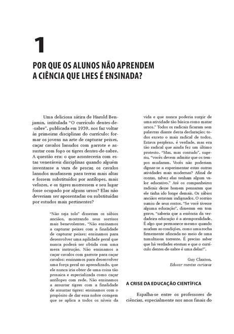 A Aprendizagem e o Ensino de Ciências