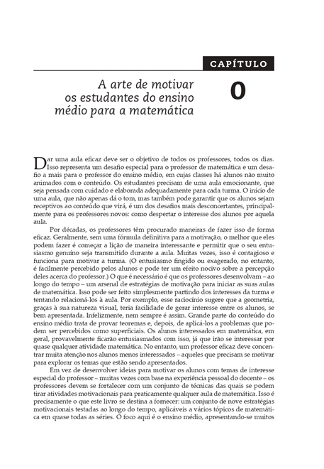 A Arte de Motivar os Estudantes do Ensino Médio para a Matemática