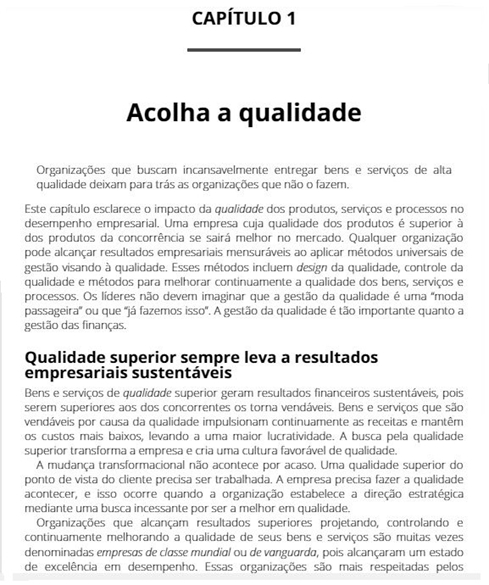 Fundamentos da Qualidade para Líderes