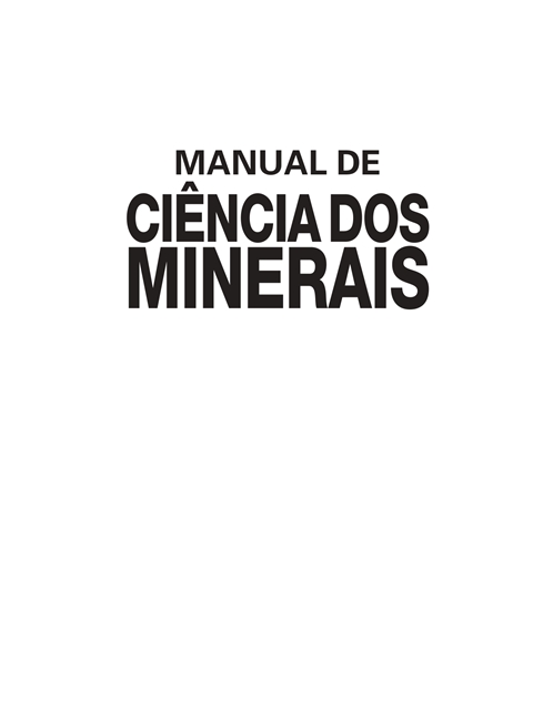 Manual de Ciência dos Minerais