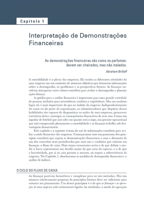 Análise para Administração Financeira