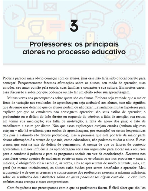 Aprendizagem Visível para Professores