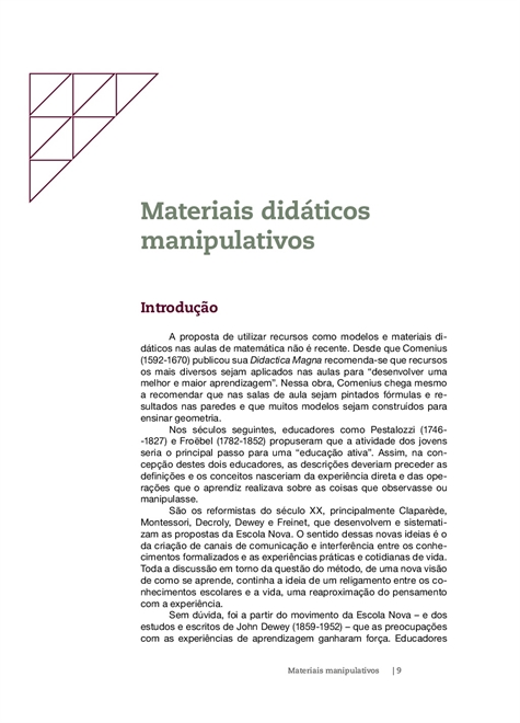 Materiais Manipulativos para o Ensino do Sistema de Numeração Decimal