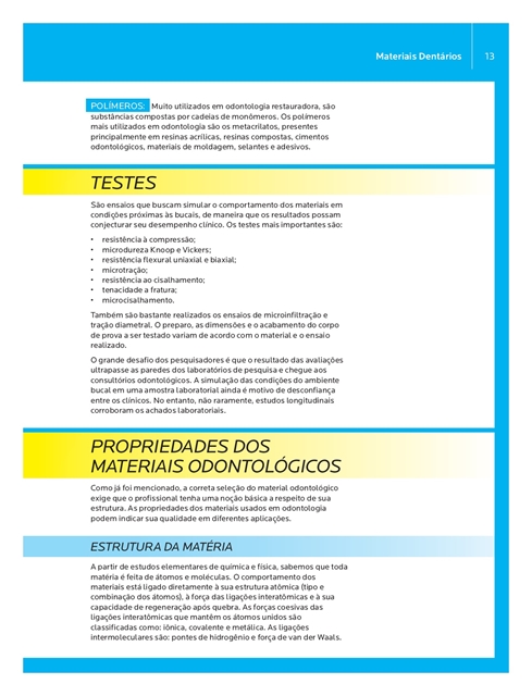 Materiais Dentários