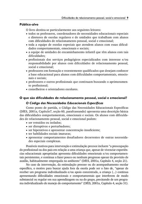 Dificuldades de Relacionamento Pessoal, Social e Emocional