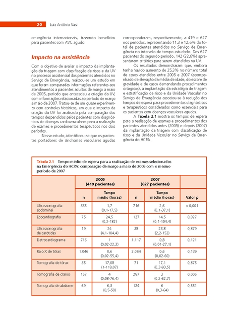 Rotinas em Unidade Vascular