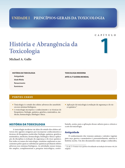 Fundamentos em Toxicologia de Casarett e Doull