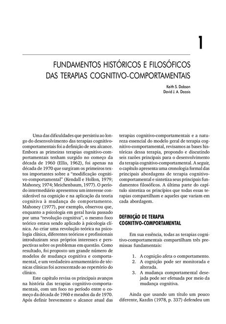 Manual de Terapias Cognitivo-Comportamentais