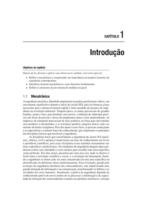 Introdução à Mecatrônica e aos Sistemas de Medições