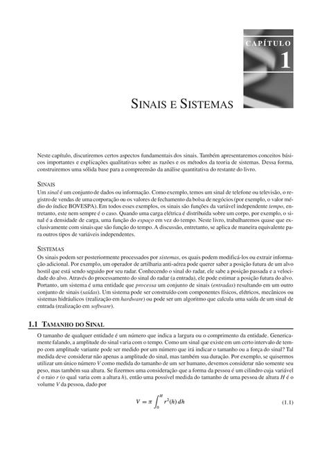 Sinais e Sistemas Lineares