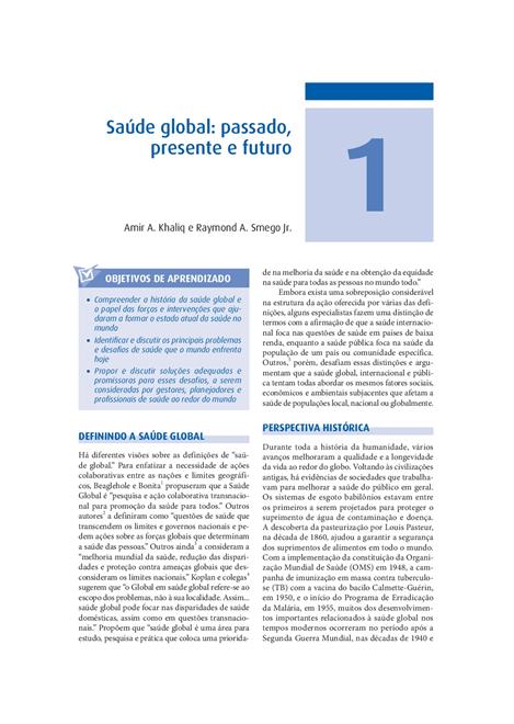 Compreendendo a Saúde Global